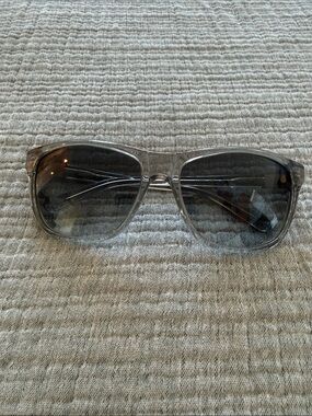 Tory Burch Clear Frame Sunglasses with Gray Gradient Lenses